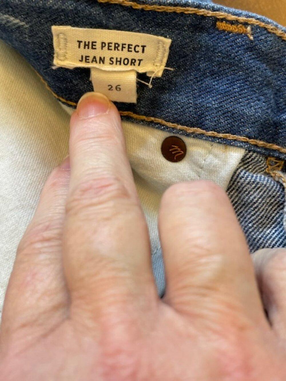 Madewell The Perfect Vintage Shorts Ullman Wash High Rise Denim Classic Blue 26 - Picture 8 of 10